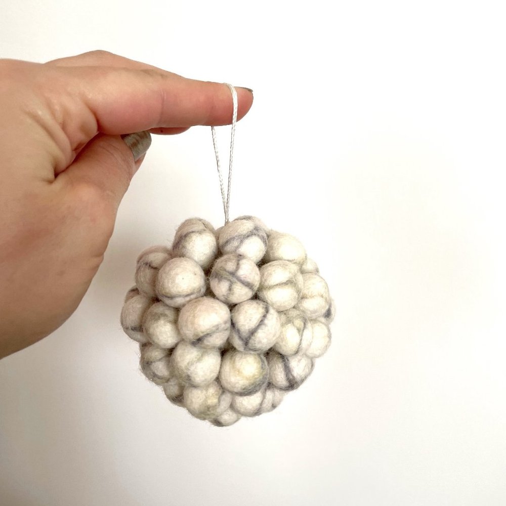 Anthropologie Boiled Wool Ornament Christmas Tree Trim Holiday Decor